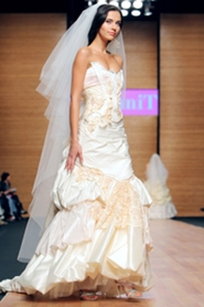 wedding gown at bridal fashion show