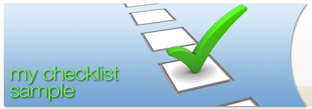 My Checklist Sample banner image